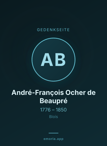 Gedenkportrait von André-François Ocher de Beaupré