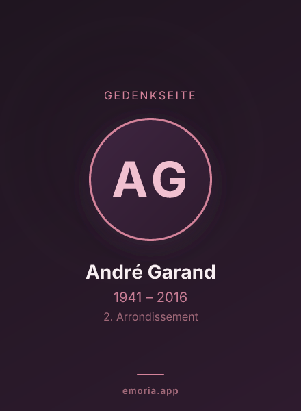 Gedenkportrait von André Garand