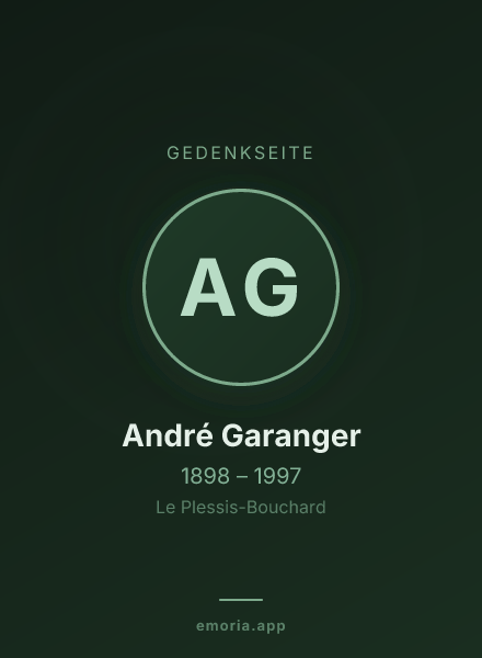 Gedenkportrait von André Garanger