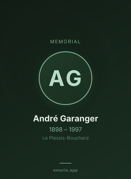 Memorial portrait of André Garanger