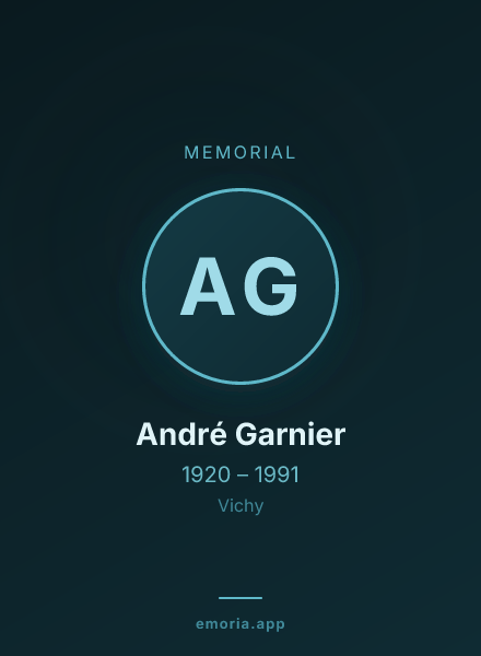 Memorial portrait of André Garnier