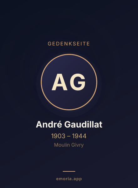 Gedenkportrait von André Gaudillat