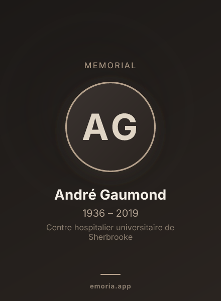 Memorial portrait of André Gaumond