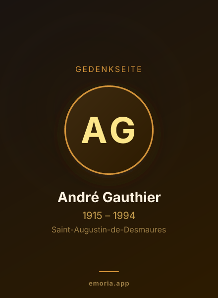 Gedenkportrait von André Gauthier