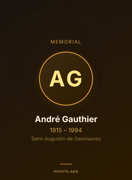 Memorial portrait of André Gauthier
