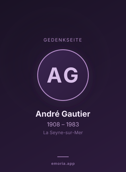 Gedenkportrait von André Gautier
