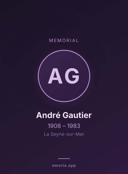 Memorial portrait of André Gautier
