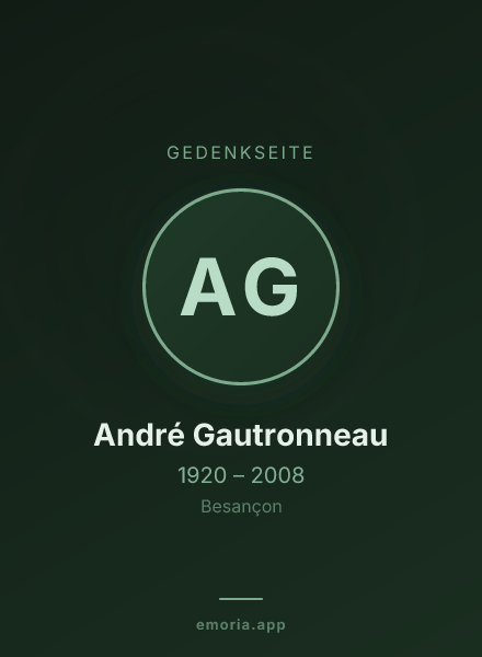 Gedenkportrait von André Gautronneau