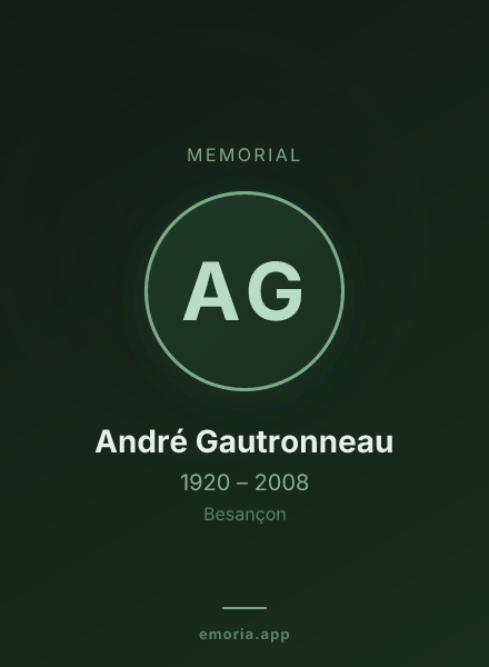 Memorial portrait of André Gautronneau