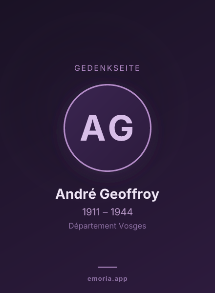 Gedenkportrait von André Geoffroy
