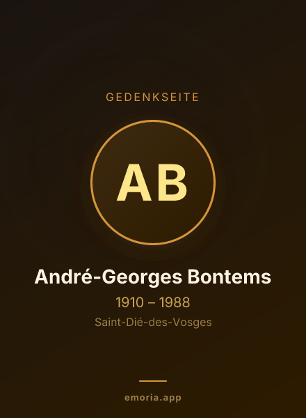 Gedenkportrait von André-Georges Bontems