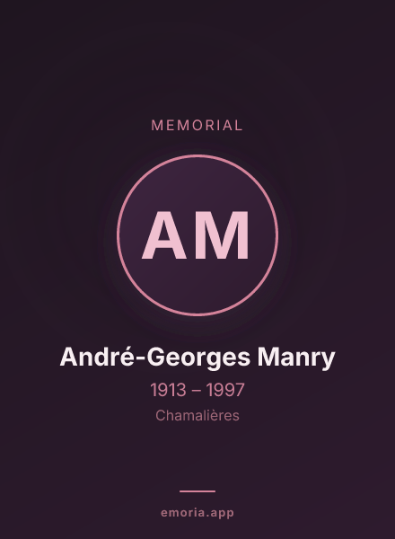 Memorial portrait of André-Georges Manry