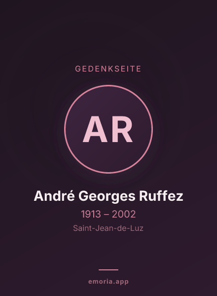 Gedenkportrait von André Georges Ruffez