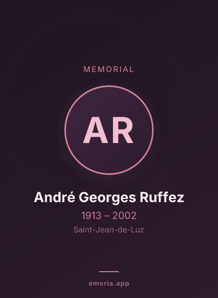 Memorial portrait of André Georges Ruffez