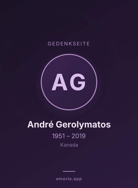 Gedenkportrait von André Gerolymatos