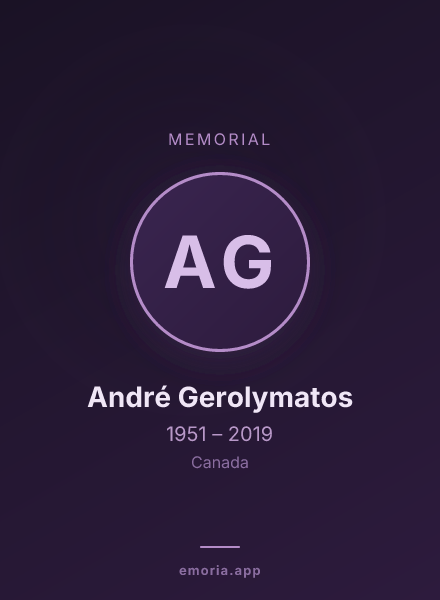 Memorial portrait of André Gerolymatos