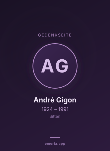 Gedenkportrait von André Gigon