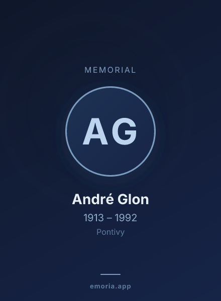 Memorial portrait of André Glon