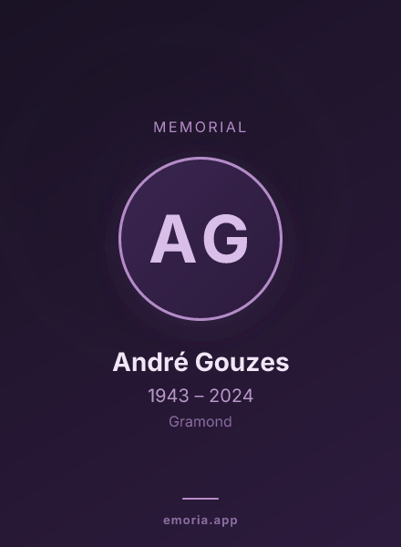 Memorial portrait of André Gouzes