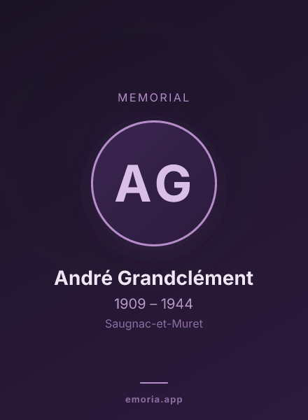 Memorial portrait of André Grandclément
