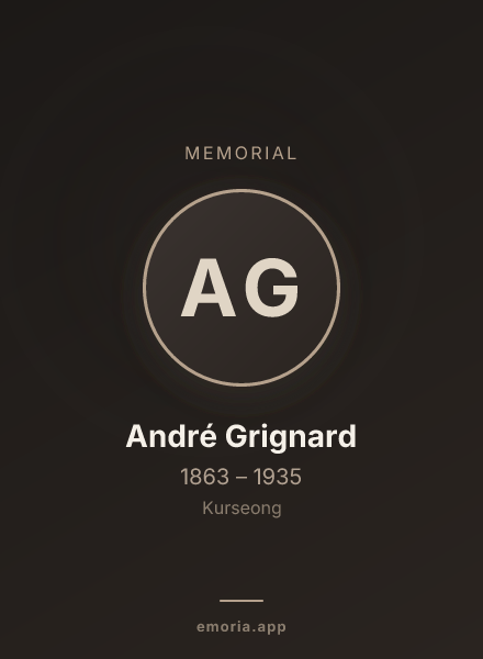 Memorial portrait of André Grignard