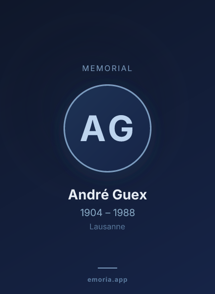 Memorial portrait of André Guex