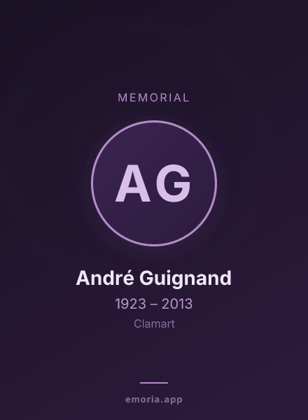 Memorial portrait of André Guignand