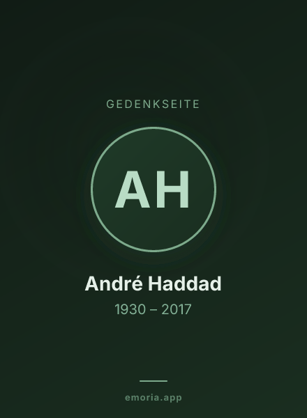 Gedenkportrait von André Haddad