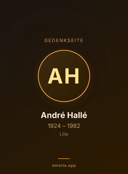 Gedenkportrait von André Hallé