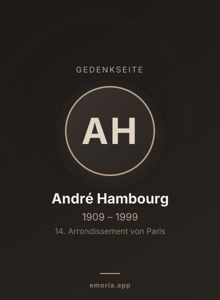 Gedenkportrait von André Hambourg