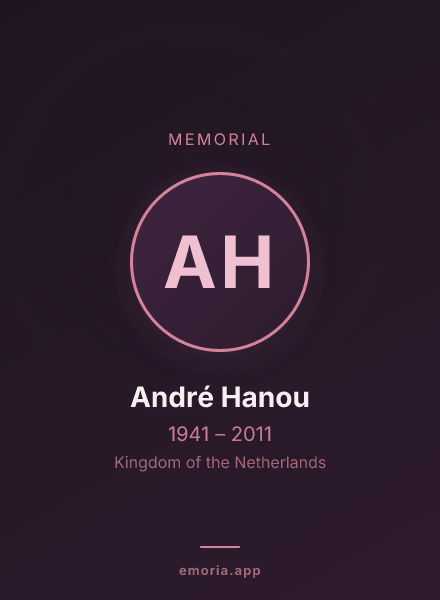 Memorial portrait of André Hanou