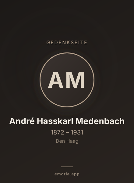 Gedenkportrait von André Hasskarl Medenbach