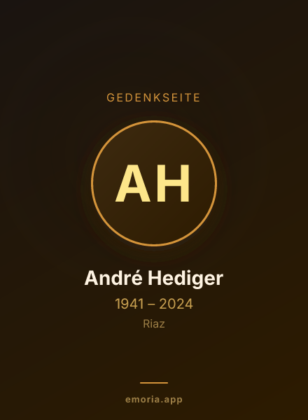 Gedenkportrait von André Hediger