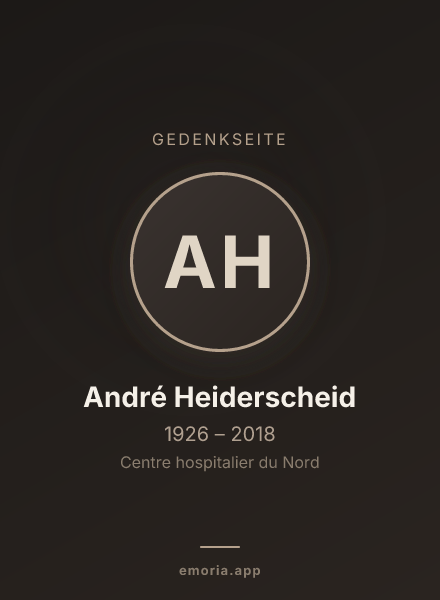 Gedenkportrait von André Heiderscheid