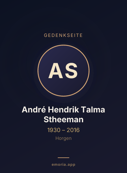 Gedenkportrait von André Hendrik Talma Stheeman