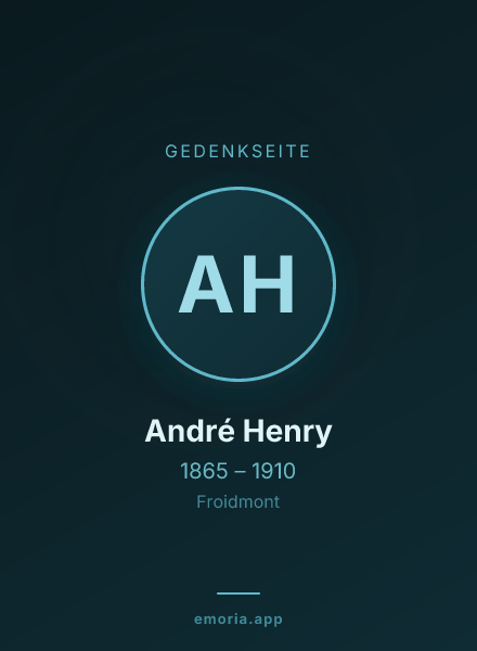Gedenkportrait von André Henry