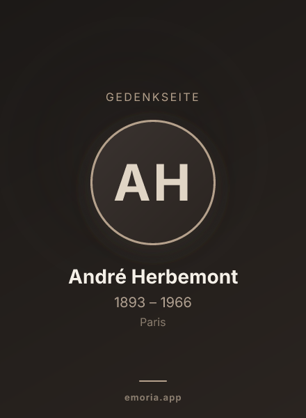 Gedenkportrait von André Herbemont