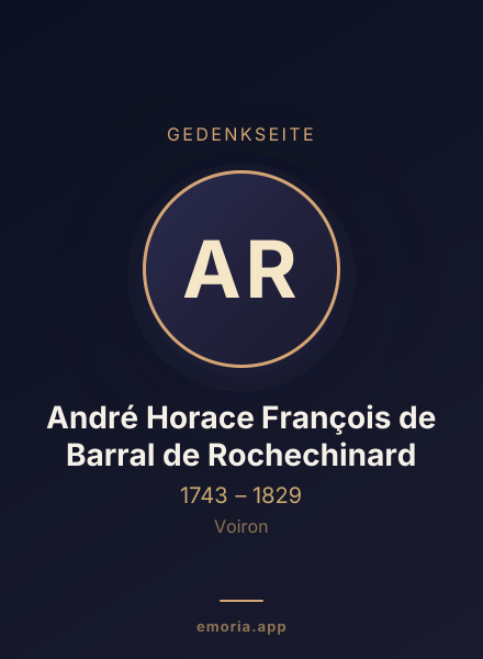 Gedenkportrait von André Horace François de Barral de Rochechinard