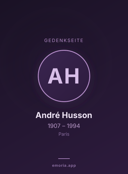 Gedenkportrait von André Husson