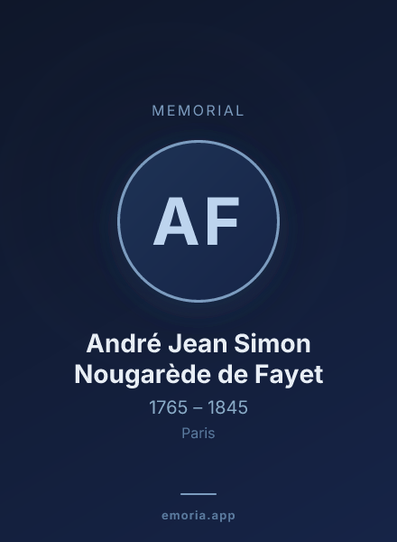Memorial portrait of André Jean Simon Nougarède de Fayet