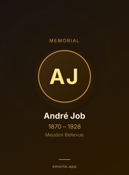 Memorial portrait of André Job