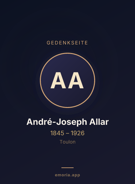 Gedenkportrait von André-Joseph Allar