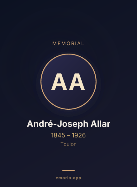 Memorial portrait of André-Joseph Allar