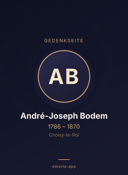 Gedenkportrait von André-Joseph Bodem