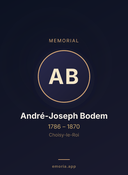 Memorial portrait of André-Joseph Bodem
