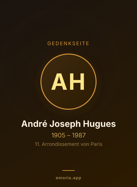 Gedenkportrait von André Joseph Hugues