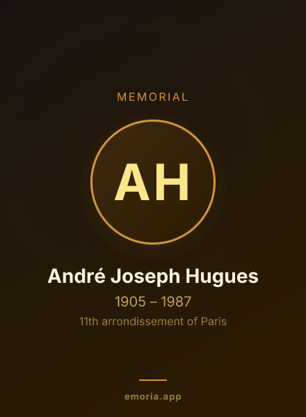 Memorial portrait of André Joseph Hugues