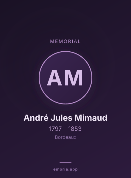 Memorial portrait of André Jules Mimaud