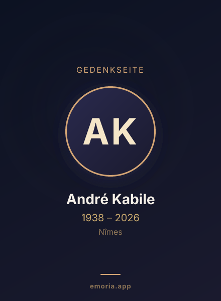 Gedenkportrait von André Kabile