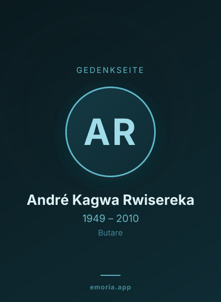 Gedenkportrait von André Kagwa Rwisereka